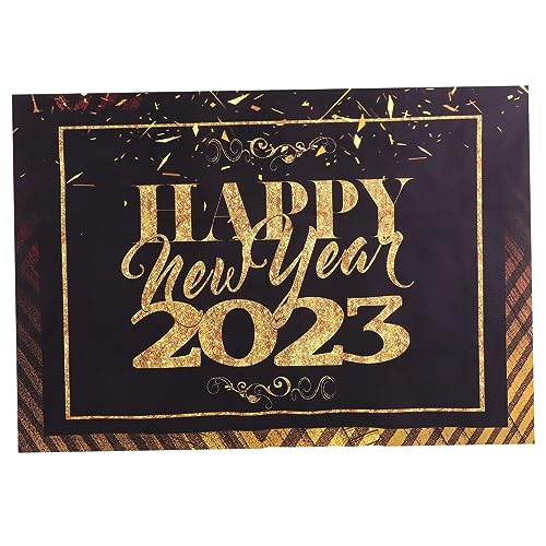 UKCOCO 2023 Home Decor decoração casa Prop para Fotos Marco de fotomatón Fondo de fotografía de año Nuevo Telón de Fondo del Festival de Fiesta Feliz año Nuevo telón de Fondo poliéster