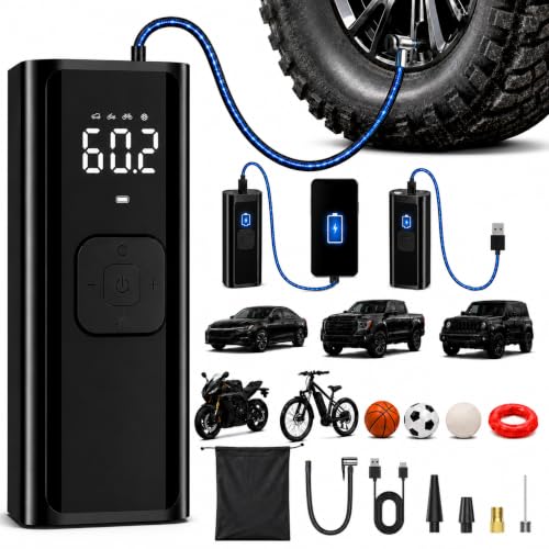 iJoy Cordless Tire Inflator with LED Flashlight