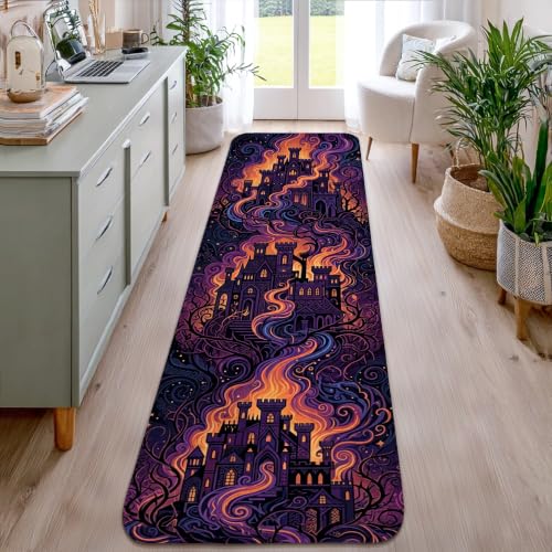Alfombra rectangular antideslizante de 2x8 pies para puerta de entrada interior 6