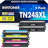 Rendement : 3,000 pages par cartouche de Toner Noir TN-248XLBK et 2,300 pages par cartouche de toner Couleur TN-248XLC TN-248XLM TN-248XLY avec une couverture de 5 % (lettre/A4)