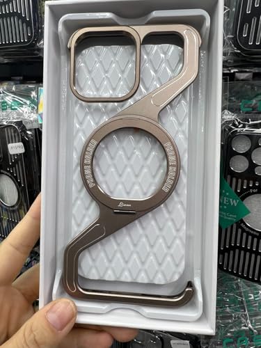 Coque iPhone 16 Pro en métal or bumper magnétique en Z sans bord