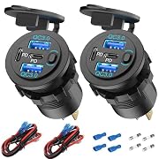 2 Paquete 78W Toma USB 12V Cargador de Coche