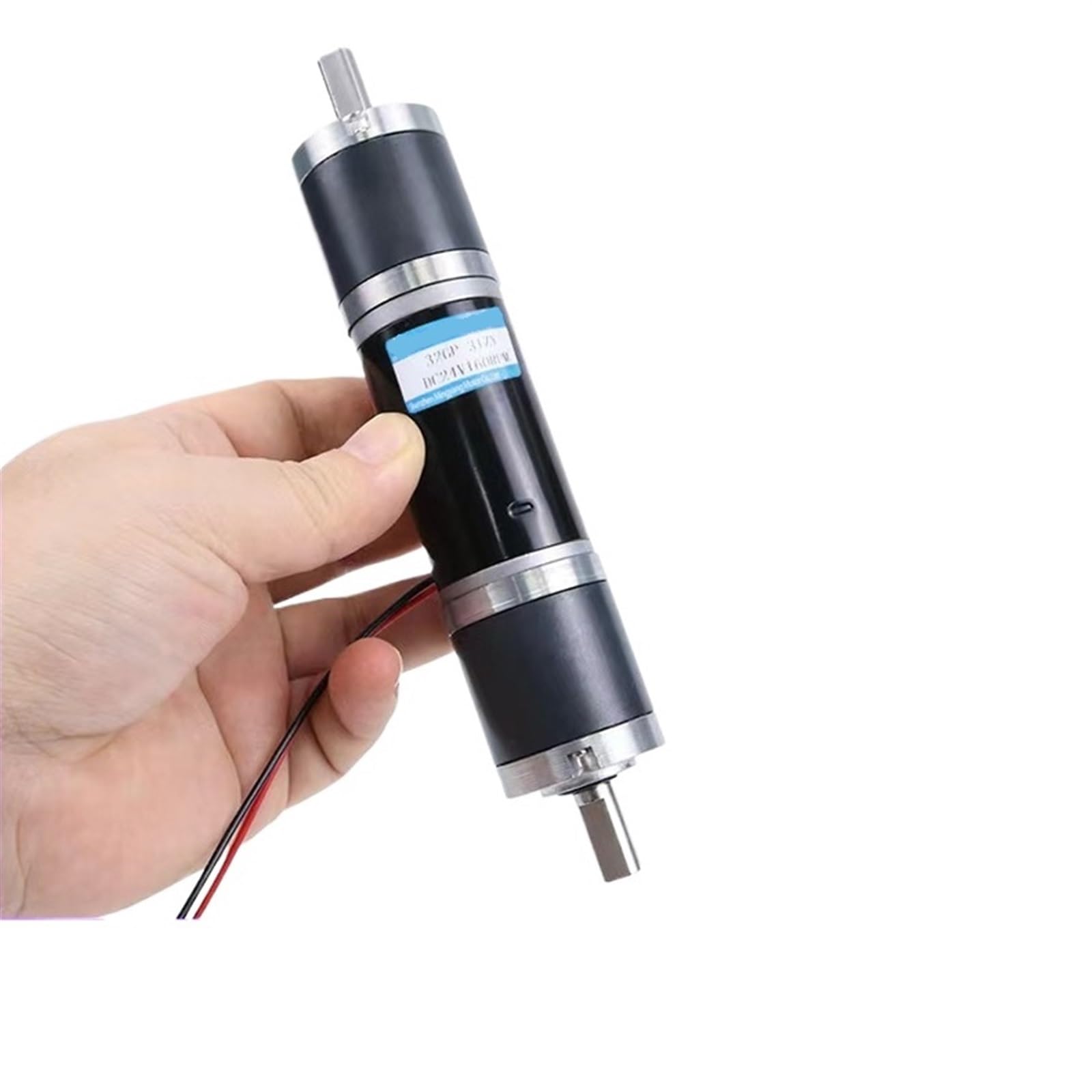 Silnik z przekładnią planetarną 12 V, 24 V, z przekładnią prądu stałego, podwójny wał, miniaturowy silnik z dużym momentem obrotowym i regulowaną prędkością, 32GP-31ZY(silnik 12 V, 2 wsporniki, 6 mm