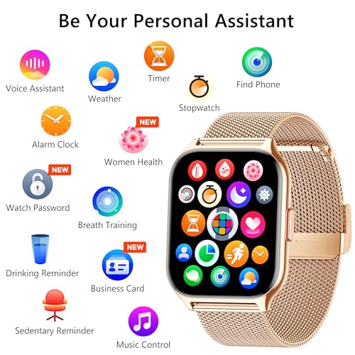 ZOSKVEE Smartwatch Voor Vrouwen, Bluetooth AI Call & Voice, 2'' Sports Smartwatch Met Bloeddruk, Slaap, 100+ Sporten, Hartslag, DIY Watch Faces, Cadeau Voor iOS Android - Afbeelding 8