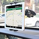 Cuxwill Car Windshield Tablet Mount Holder for 4-13' iPad Device, 360° Rotation Car Window Heavy Duty Suction Cup Tablet Holder for iPad Pro 12.9 10.5 9.7, iPad Air Mini, Samsung Tab, Kindle Fire