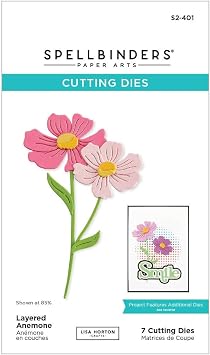 Spellbinders S2-401 Layered Anemone Etched Dies fromthe Spotlight Frames and Florals Collection by Lisa Horton