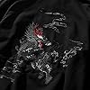 Niepce Inc Streetwear Men's Dragon Embroidered Heavyweight Graphic Hoodies, Black-kirin, 3XL #5