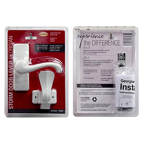 Larson Certified Storm Door Georgian Lever (White) #TOP3
