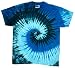 Tie Dyes Men's Tie Dyed Performance T-Shirt H1000 Swirl-blue ocean-small