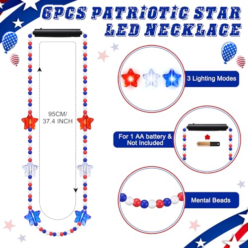 Collier de perles fluorescentes à LED Ecation tricolore à trois modes d'éclairage - 2