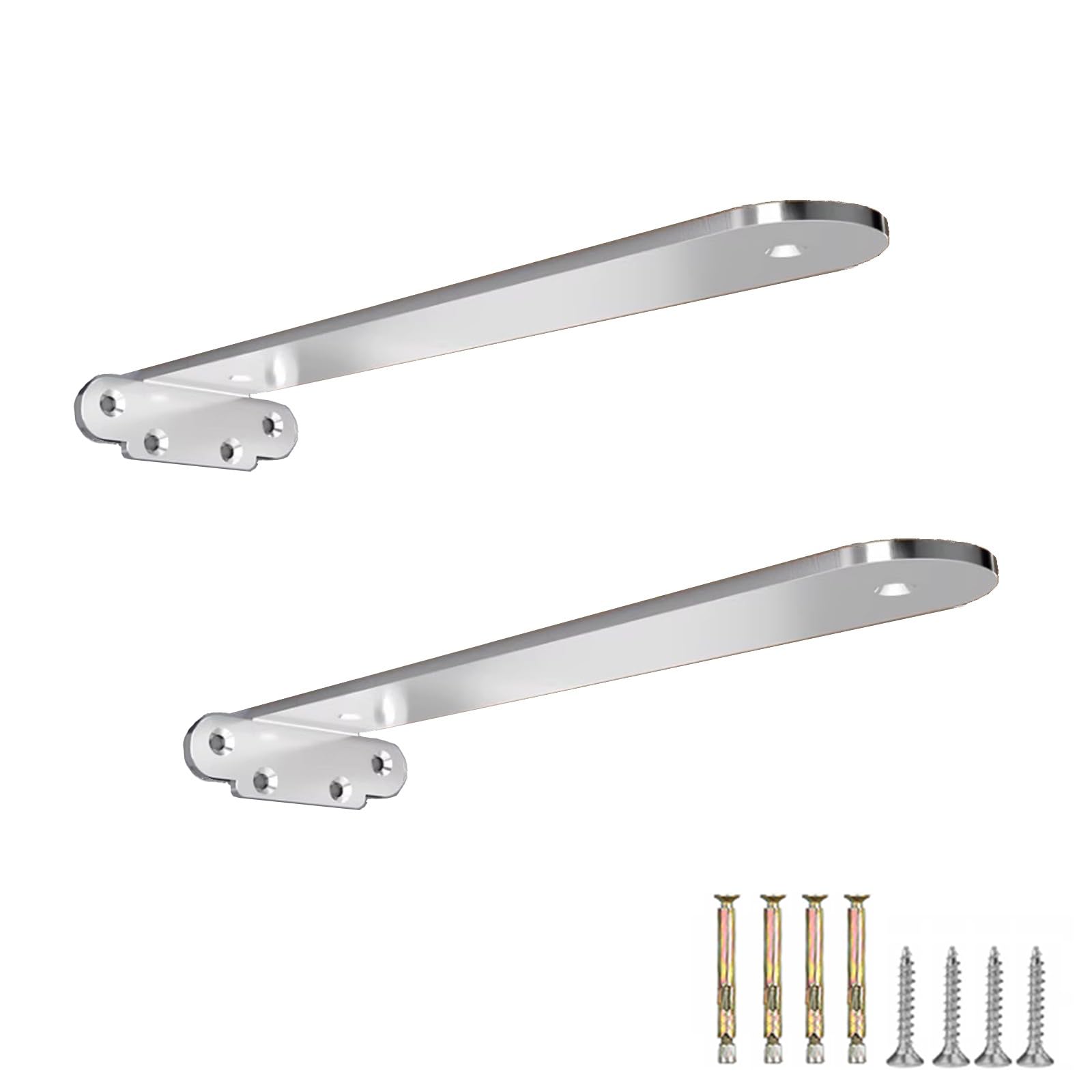 Confezione da 2 staffe per mensole galleggianti,staffe Invisibili a Parete,staffe di Supporto in Metallo Resistenti per mensole a Scomparsa,scaffali portaoggetti,librerie,con Viti (300