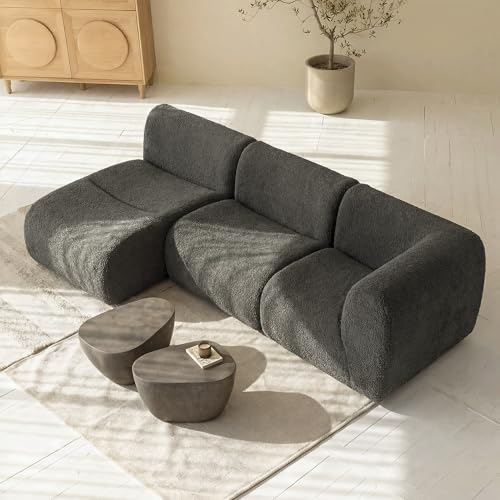 105" Sectional Sofa with Chaise, Boneless 3 Seater Modular Couch,