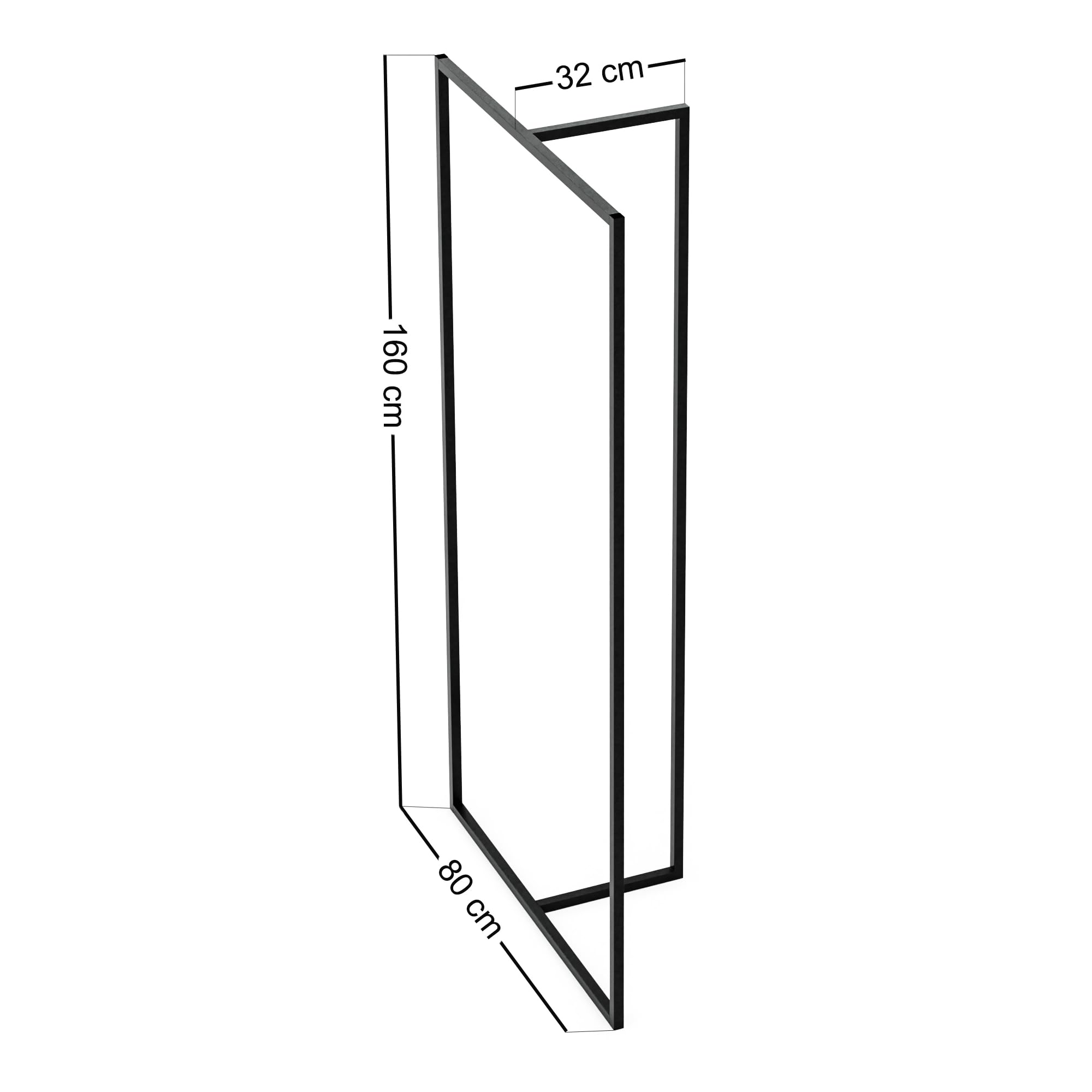 [en.casa] Stand Appendiabiti con Barra Porta Abiti Telaio a T Organizzatore Guardaroba 160 x 80 x 32 cm Acciaio Nero