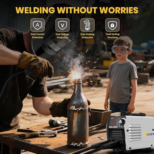 Image of SSIMDER Mini ARC Stick Welder 110V 3.55Lbs - IGBT Inverter Welding Machine Compatible with E6013 E7018 Rods for Beginners, Home DIY & Outdoor Repair