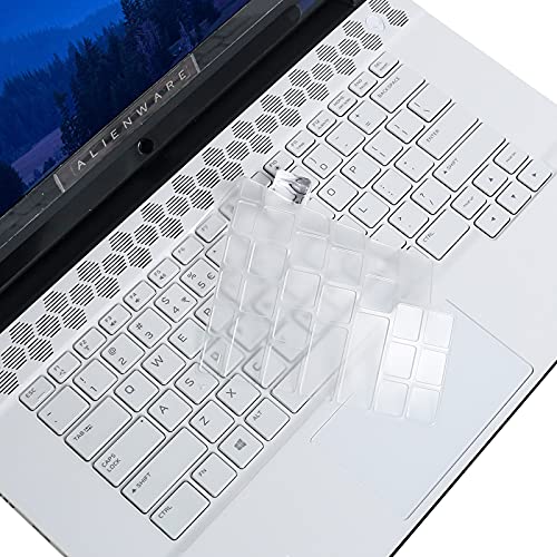 Ultra Thin Keyboard Cover Skin for 2021 Dell Alienware M15 R4 15.6"/ 2020 Alienware M15 R3/ M15 R2, Dell G7 7500 Gaming Laptop 15.6 (Not fit Alienware M15 R4 Cherry Keyboard Version)