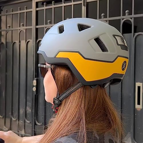 Image of XNITO Bike Helmet with LED Lights - Urban Bicycle Helmet for Adults, Men & Women - CPSC & NTA-8776 Dual Certified - Class 3 E-Bikes, Scooters, Onewheel, Commuter, Mountain