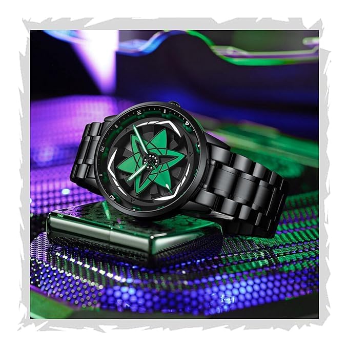 Acnos Stylish Automatic Spinner Watch – Unisex Stainless Steel Timepiece (Multiple Color Dial Options)