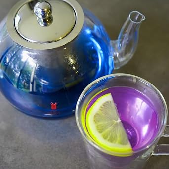 Wild Hibiscus Blue-Tee | 100% Pure Butterfly Pea Flower Tea (1.1 oz) | Caffeine-Free Herbal Tea | Naturally Vibrant Blue Color | Antioxidant-Rich, Relaxing Herbal Infusion [Pack of 6]