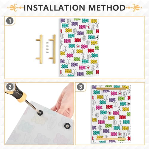 Jelly Gummy Bears with Bubbles Sweets Decorative Tray with Handles Tray for Kitchen Kitchen Trays for Jewelry Perfume Living Room Room Service - Image 2