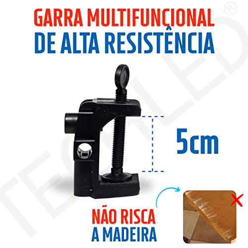Luminária Articulada De Mesa Abajur Tipo Pixar Com Base E Garra (Preto)