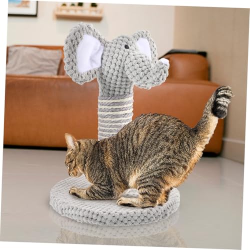 BESPORTBLE 2 postes rascadores para gatos con diseño elefante y cebra miniatura 3