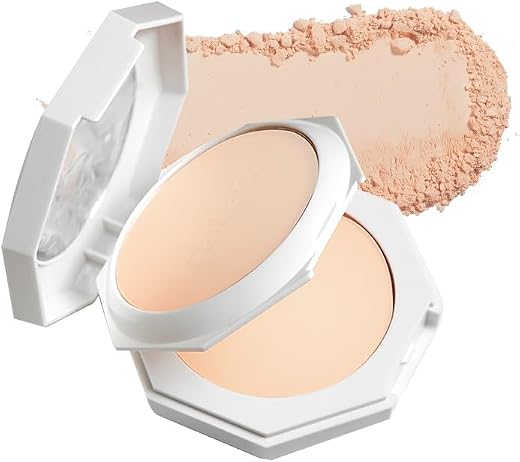 Maliao Whitening Compact Powder | Prime &amp; Fine Makeup Effect | Long-Lasting Oil Control | Smooth Finish | Lightweight Form...