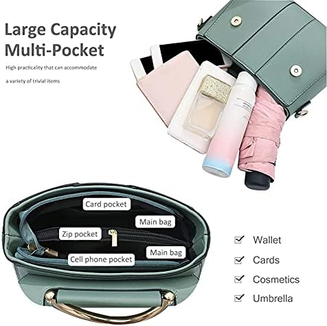NICOLE & DORIS Top Handle Bag of Women Crossbody Bag Handbag with Arched Handle Small Square Bag PU Leather Shoulder Bag Cross Body Purse for Teens Girls Black