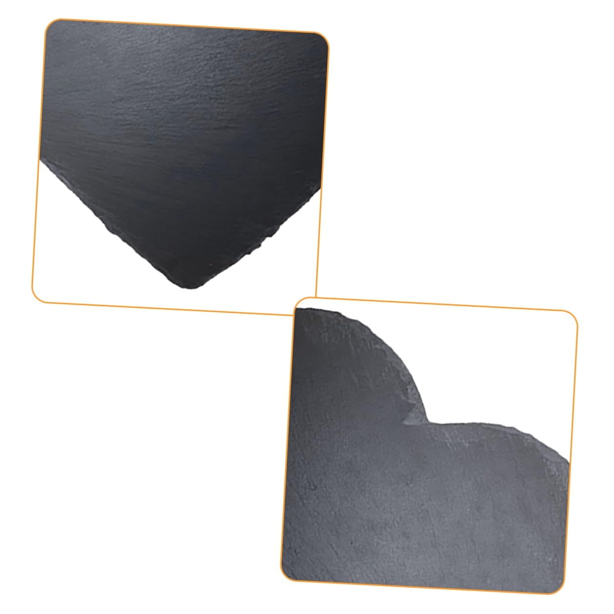 SHINEOFI Bandeja de Piedra en Forma de Corazón 25x25 Cm Plato de Carne Placa de Pizarra Resistente para Servir Quesos y Charcutería Estilo Rústico para Restaurante y Hogar