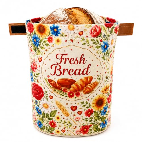 SnailBread XL Beeswax Bread Bag with Round Bottom for Sourdough Loaves