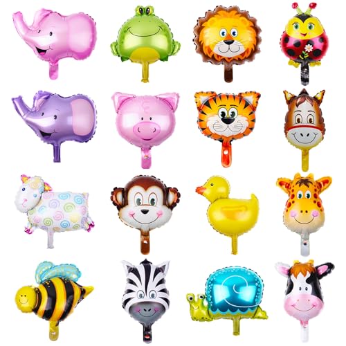 OSDUE Folienballon Waldtiere, Luftballons Tiere, Tierkopf Riesenballon