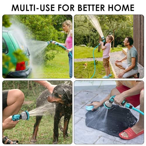 ENEACRO Enrollador Manguera Jardin de 35+2 m | Cartucho de manguera de pared con pistola pulverizadora de 10 funciones y función de enrollado automático, Garden Hose Reel - imagen 7