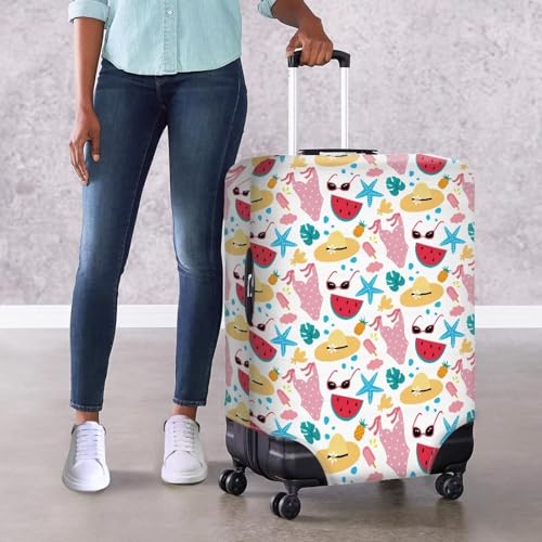 Starfish Watermelon Print Suitcase Covers for Women,Large Luggage Protector,Luggage Cover,Aesthetic Suitcase Cover Protector,Luggage Carrying Cover for Girls,Gift for Women Girls4