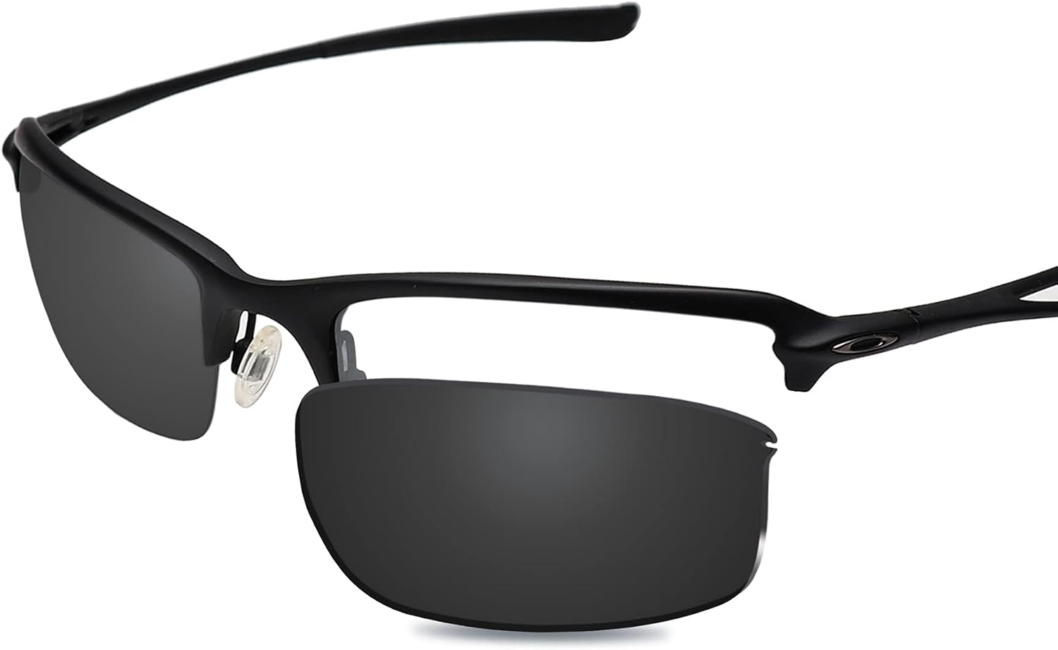 100% Precise-Fit Replacement Sunglasses Lenses for Oakley WireTap - Polarized Advanced Black