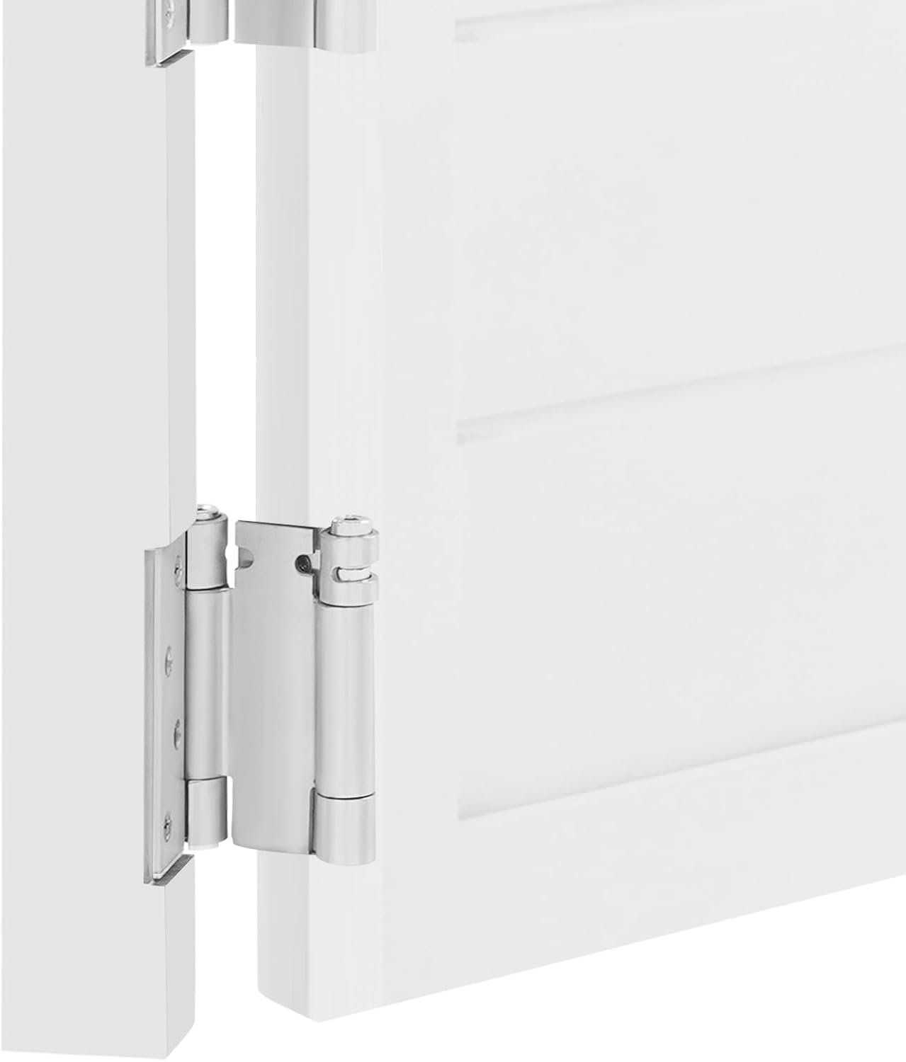 Swinging Half Door 35.4" X 23.6" Adjustable Pine Wood Cafe Door Bidirectional Opening Saloon Door with Doorpost & 3 Hinges for Doorway, Bar, Garden, Balcony, Courtyard (White)