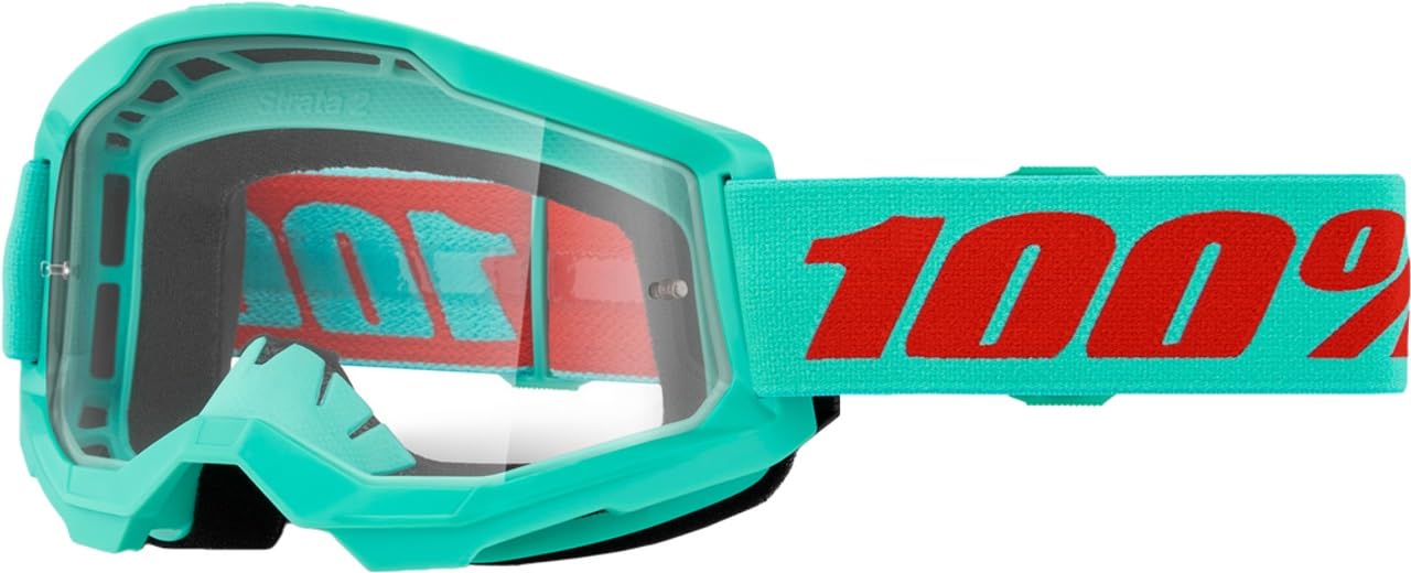 100% STRATA 2 Goggles - Sports Goggles for Motocross &amp; Mountain Biking - Eyewear for Bike Riders - Motocross Eyewear for Men