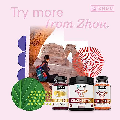 Zhou Hairfluence | Premium Hair Growth Formula Capsule For Longer, Stronger, Healthier Hair | Biotin, Collagen, Keratin, B Vitamins, Bamboo Extract | For All Hair Types | 60 Vegcaps #TOP4