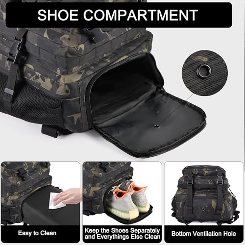 Image of LHI Tactical Military Backpack for Men and Women 25L /35L Army Assault Pack Bag Small Rucksack with Bottle Holder