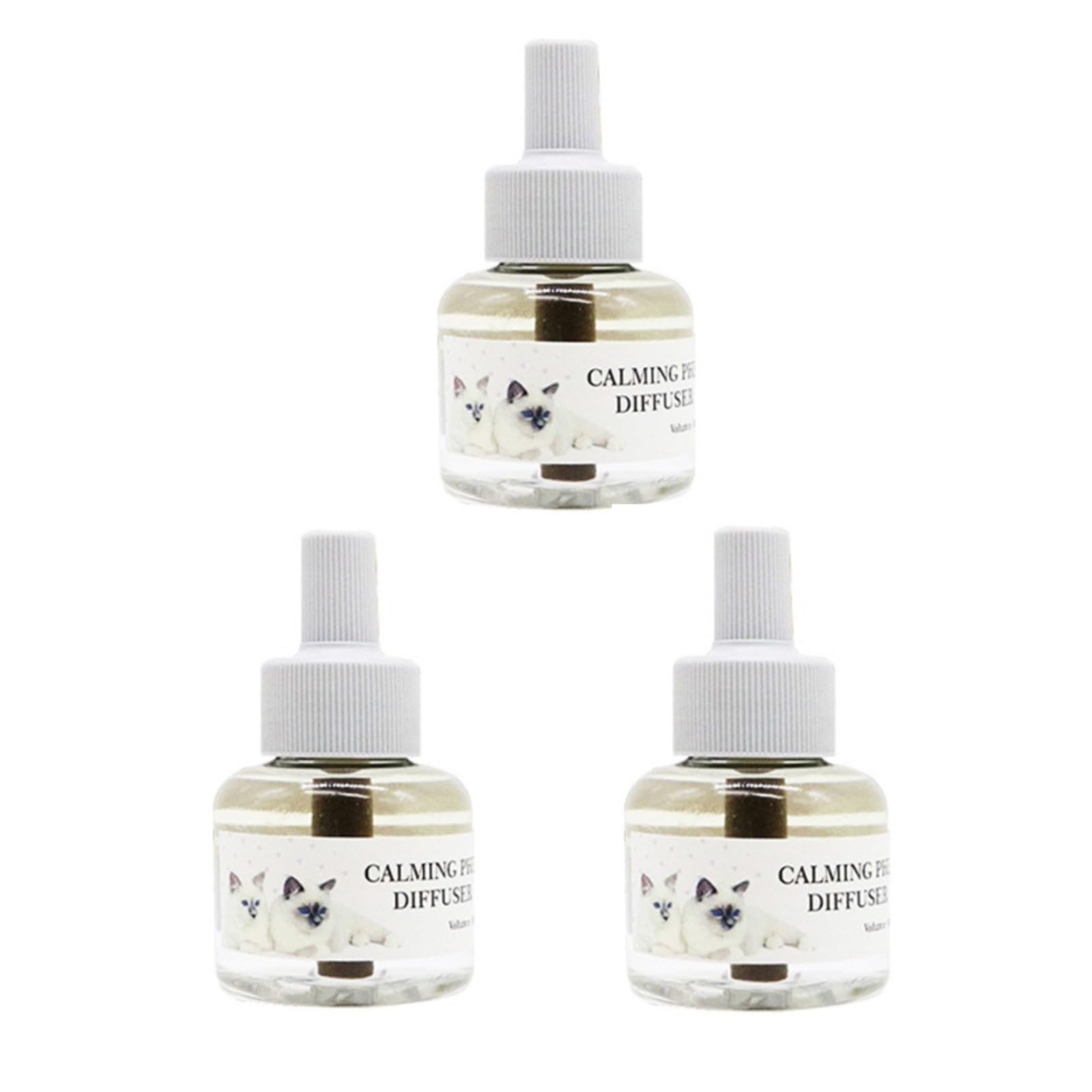Classic 30 Day Cat Calming Plug In Pheromone Diffuser Starter Kit, 48ml - Helps Solve Common Signs of Stress in Cats & Kittens, with 2 Diffuser + 4 Refill 48ml Vials (Refill pack of 3 bottles)
