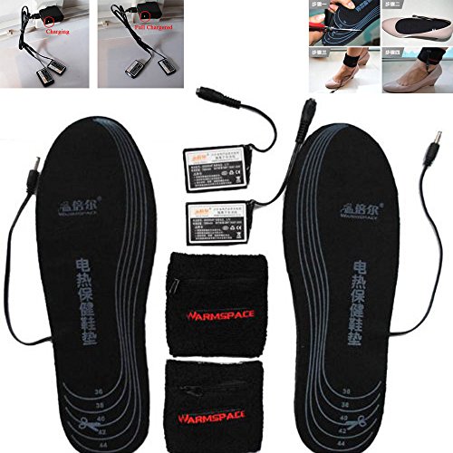 Warmspace Li-ion Battery Heated Insole Rechargeable Cut-to-Fit Size Outdoor