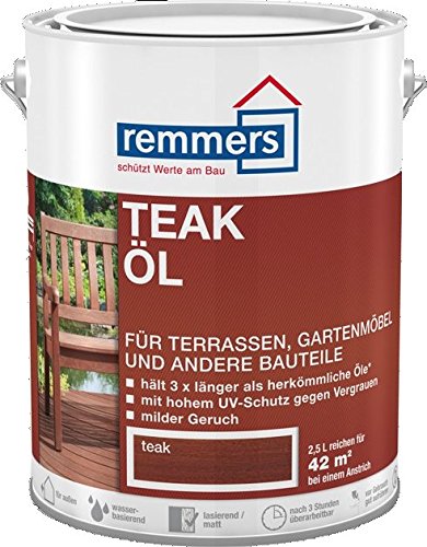 Remmers Aidol Maintenance Oil for Garden Wood (Teak Wood Colour)