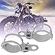 Yctze erhalter Motorrad Vorne - erhalter Motorrad 2 Stück Stahlblech er terung Gabel Ersatz Für 30-45Mm Vorderradgabel Roller(Silver)