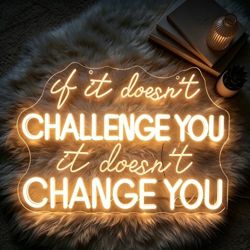 Image of Change You Neon Sign for Wall Decor Light Up Sign Positive Led Signs for Class Room Party Home Wall Decor USB Powered