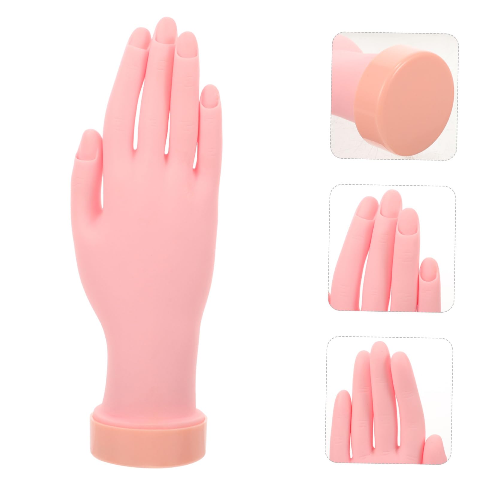 FRCOLOR 4 Uds Modelo De Mano De Entrenamiento De Manicura Práctica De Uñas Mano Falsa Mano De Práctica De Uñas Simulada Mano Artificial Para Práctica De Uñas Mano De Práctica De Uñas
