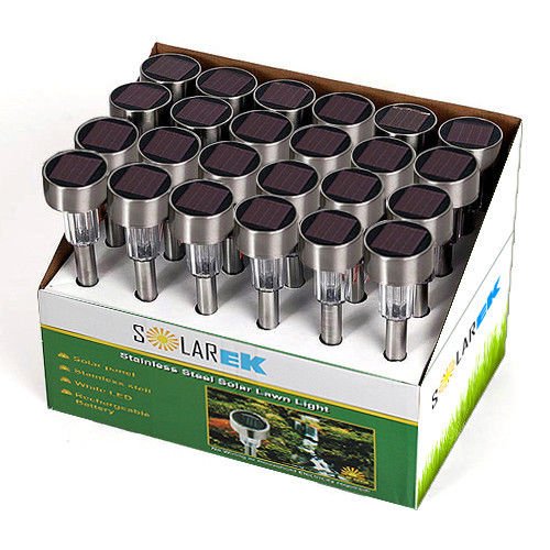 24 Pack Outdoor Stainless Steel Led Solar Power Lights Lawn Landscape Path Light 24 Pack Outdoor Stainless Steel Led Solar Power Lights Lawn Landscape Path Light