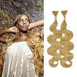Body Wave Bulk hair for Braiding Wet and Wavy Micro Braiding Hair No Weft Faux Body Wave Braiding Hair Extensions for Box Boho Braids 150g with 2Bundles #27 (20Inch) ﻿