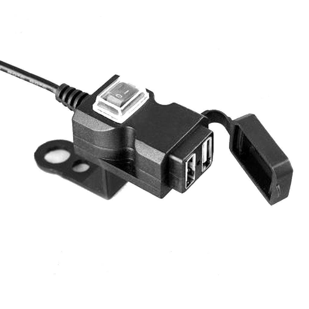 ATORSE® Waterproof Motorcycle 12V Dual Usb Socket Charger Socket With Switch 9-24V-picture-16