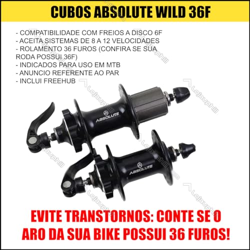 Cubos Rolamentados 36f K7 Cassete 8v 9v 10v 11v 12v para Mountain Bike MTB com Blocagens