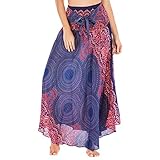 FAMILIZO Faldas Largas Y Elegantes Faldas Cortas Mujer Verano Faldas Mujer Primavera Vestidos Mujer Hippie Bohemia Gitana Boho Flores Elástico Cintura Floral Halter Falda