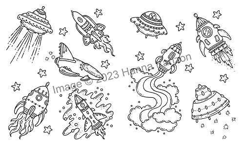 Space: Coloring Book