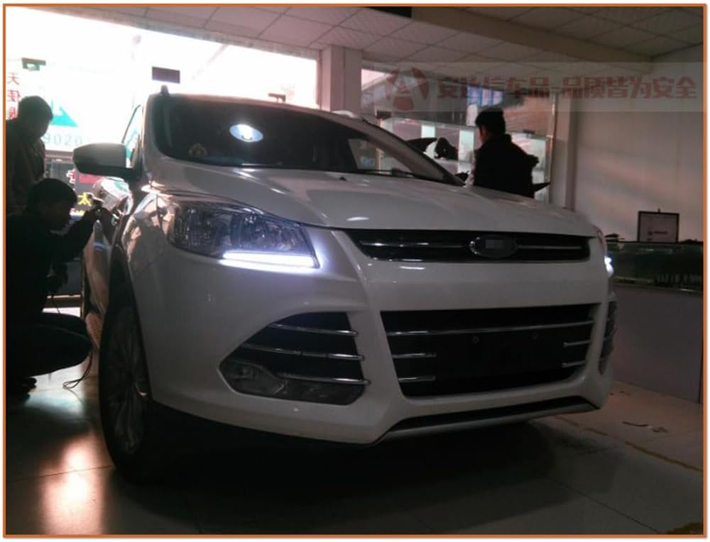 Dreamseek LED DRL Fog Lamp Compatible with Kuga Escape 2013 2014 2015 2016 Driving Bumper Daytime Running Lights
